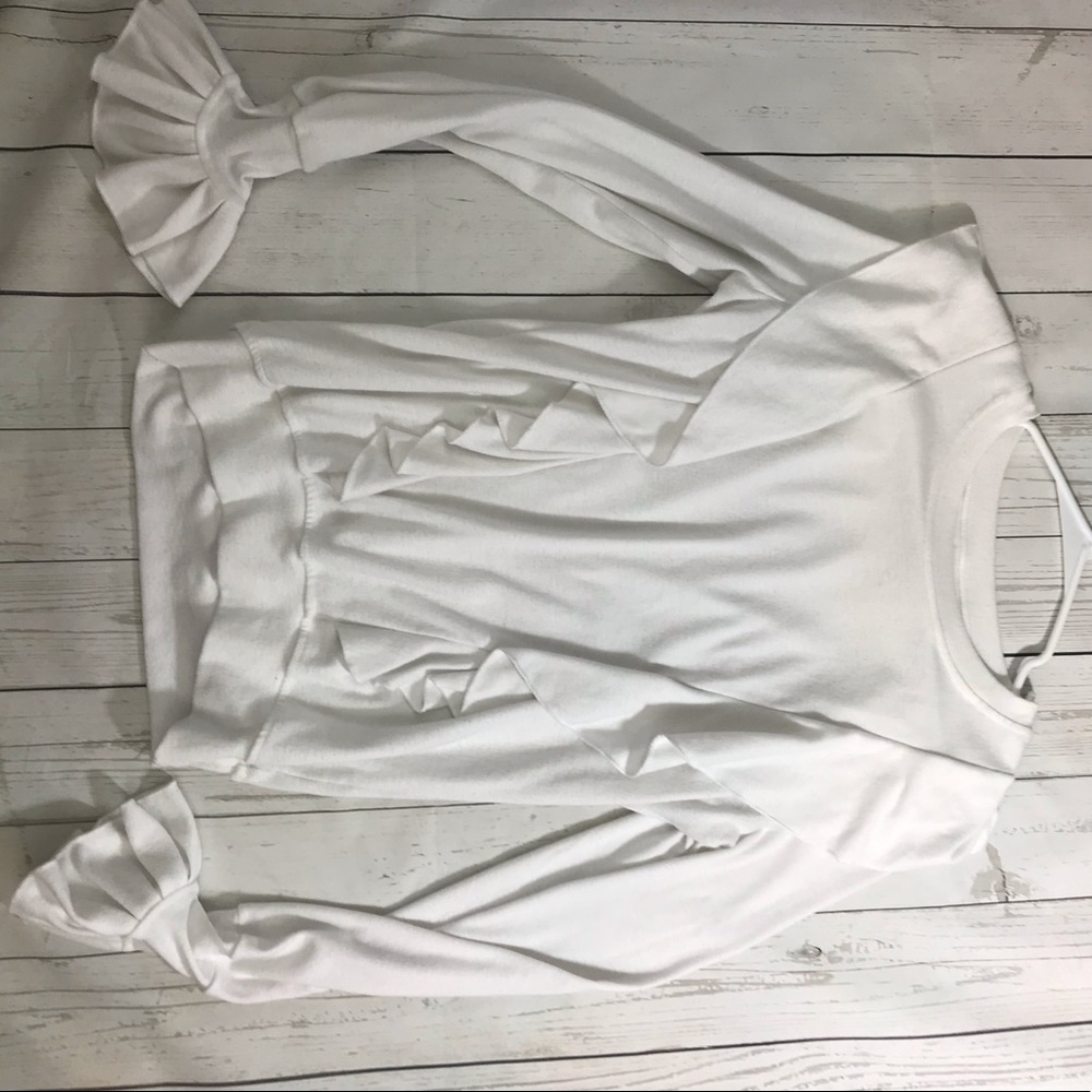 Boutique brand White Ruffle Detail Top